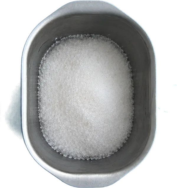 Nel terzo contenitore mettete 60 g di zucchero bianco.