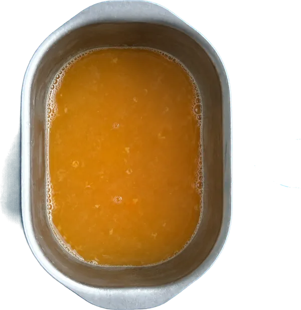 Nel quarto contenitore mettete 80 g di succo d'arancia, 35 g di succo di limone e 20 g di succo di pompelmo.
